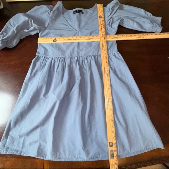 Pomander Place (Tuckernuck) Cornflower Blue Lizzie Dress Sz M Taffeta Baby Doll - Picture 5 of 5